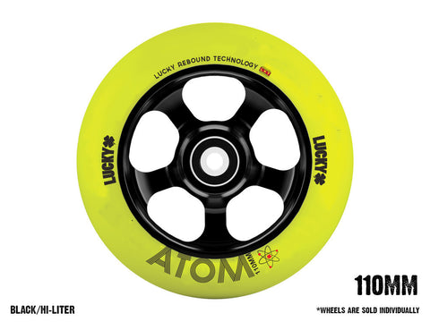 Scooter Wheel - Lucky ATOM 110mm Hi-Liter Yellow