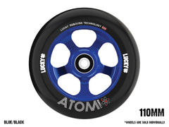Pro Scooter Wheels - Lucky ATOM 110mm Black on Blue