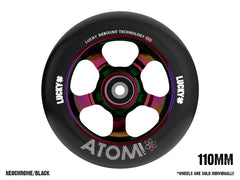 Scooter Wheels - Lucky ATOM 110mm - NeoChrome & Black
