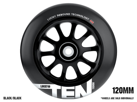 Pro Scooter Wheels - Lucky TEN 120mm Black on Black 