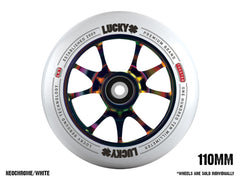Pro Scooter Wheels - Lucky TOASTER 110mm White on NeoChrome 