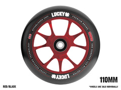 Scooter Wheels - Lucky TOASTER 110mm Black on Red