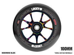 Pro Scooter Wheels - Lucky TOASTER 100mm Black on NeoChrome